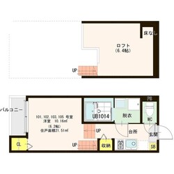 東北福祉大前駅 徒歩7分 1階の物件間取画像